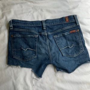 7 for all mankind denim cutoff Shorts